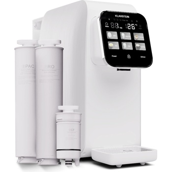 Klarstein AquaLine 3L, пречиствател на водата, 5-степенна филтрация, обем 3 л, 6 температури на водата, бял (WFT2-AquaLine3LWhite) (WFT2-AquaLine3LWhite)