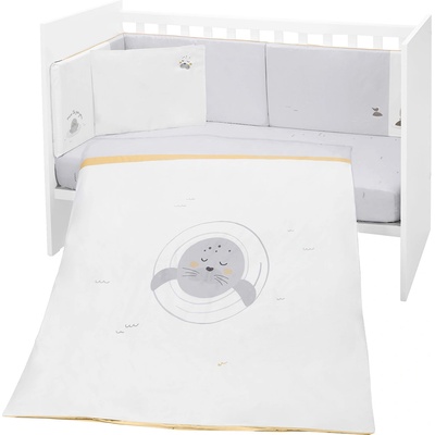 KikkaBoo Бебешки спален комплект 6 части 60/120 Seally Me (41101060135)