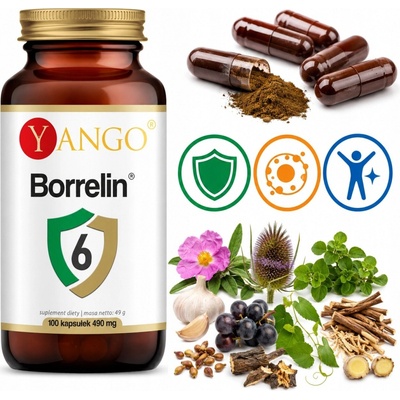 Yango borrelin 6 podpora lymskej choroby 100 vegánskych kapsúl