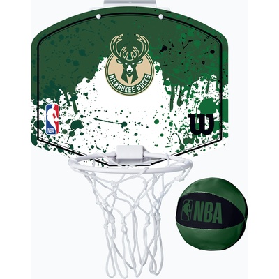 Wilson Комплект баскетболни топки Wilson NBA Team Mini Hoop Milwaukee Bucks