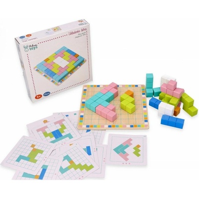 Adam Toys drevená skladacia hra Tetris 19ks