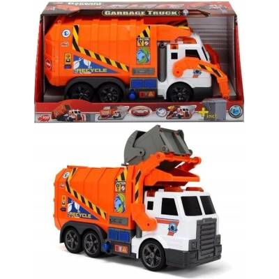 Dickie Toys Popelářské auto oranžové se zvukem a světlem