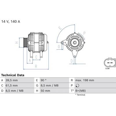 BOSCH 0 986 084 350 generátor (0986084350)