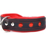 ABC-ZOO Reflexný obojok Neo, čierno - červený 4 cm x 33 - 41 cm