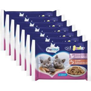 PreVital Cat Junior Консерва агне-индийка/сьомга-риба в сос 28 x 100 г