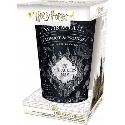 ABYstyle Sklenice Harry Potter Pobertův plánek černá 400 ml
