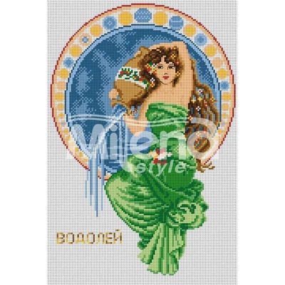 Milena Style Зодия Водолей - гоблен със схема конци Ariadna 1: 4