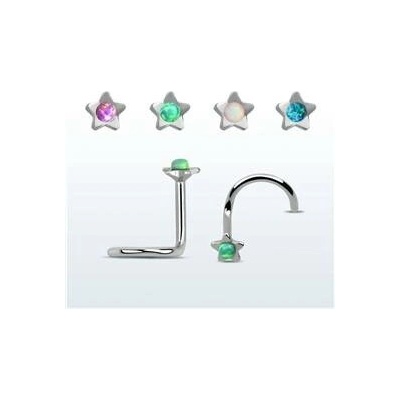 Piercingate piercing do nosu hvězdička PNO00230 tmavě zelená