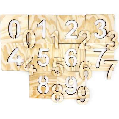 Libelula vzdelávacie puzzle mix tvarov objektov a čísiel 50 ks náhodný výbe mix D