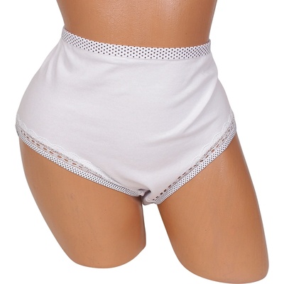 Дамска макси бикина в бяло с точки