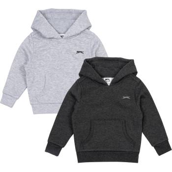 Slazenger Детски суичър Slazenger 2 Pack OTH Fleece Hoody Infant Boys - Charcoal/Grey