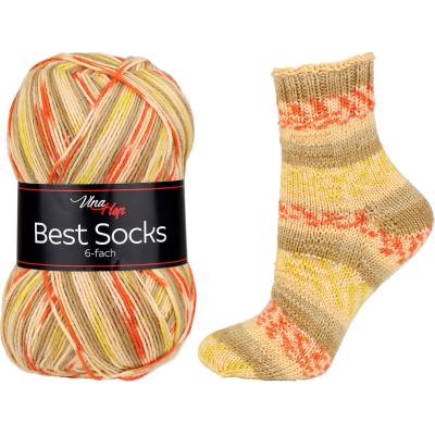 Vlna-hep Příze Best Socks 6-fach - ponožková - vlna Best Socks 6-fach: 6-fach - melír 7369