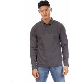 Peter Werth Блуза с яка Peter Werth Men's W Chessum Long Sleeve Polo Shirt - Charcoal