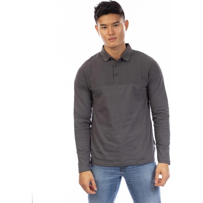 Peter Werth Блуза с яка Peter Werth Men's W Chessum Long Sleeve Polo Shirt - Charcoal
