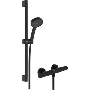 Hansgrohe Activera Select S - Душ комплект с термостат, 2 струи, EcoSmart, черен мат 28876670 (28876670)