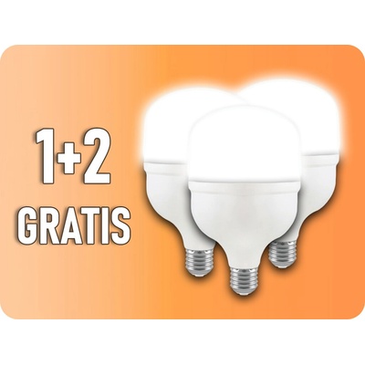 V-TAC LED žiarovka E27, T80, 20W, 2060lm, 160°, IP20, 1+2 Denná biela