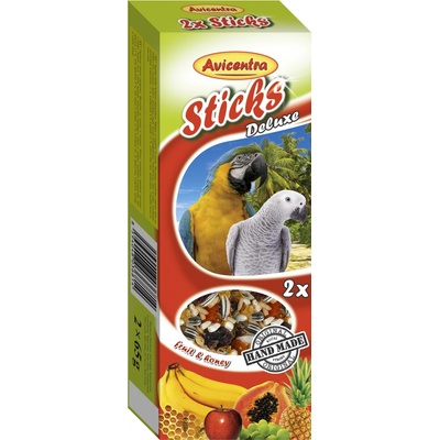 Avicentra Sticks Tyčinky ovoce / med pro velké papoušky 130 g – Hledejceny.cz