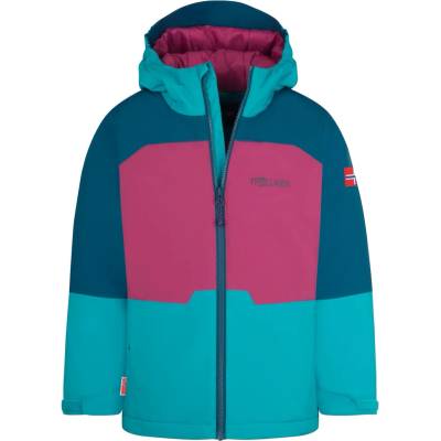 TROLLKIDS Детско зимно яке Trollkids Kid's Hardanger Jacket Winter jacket - Bright Berry / Madeira Blue / Dark Turquoise - размер 176 (EU) (703-4662-0120)