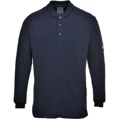 Portwest Polokošile Flame Resistant Anti-Static FR10 dlouhý rukáv Navy M