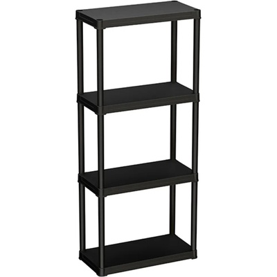 Igotrend Regál plast. 60/4, 60x30x132 cm černý