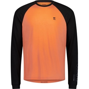 Mons Royale Мъжка фланелка с дълъг ръкав за колоездене Mons Royale Tarn Merino L/S Merino longsleeve - Sun Orange / Black (056-3550-0413)