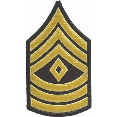 Nášivka: Hodnost US ARMY rukávová First Sergeant černá | žlutá