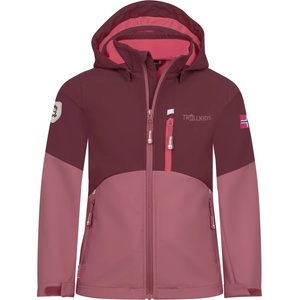 TROLLKIDS Детско софтшел яке Trollkids Girl's Balestrand Jacket Softshell jacket - Frozen Berry / Deep Ruby - размер 176 (EU) (703-4379-1021)