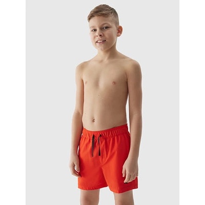 4F chlapecké plážové šortky typu boardshorts červené