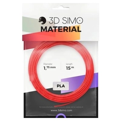 3Dsimo PLA 1.75mm 3x 5m (zelený, červený, fialový)