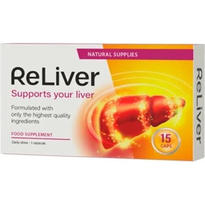 Reliver kapsule na detoxikáciu 15 kapsúl