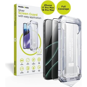 Mobile Origin Стъклено защитно покритие за дисплея на дисплея на iPhone 18 Pro Max, iPhone 17 Pro Max - Mobile Origin Silver Screen Guard 2.5D Tempered Glass With Applicator (черен-прозрачен) (SGZ-i18ProMax)