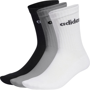 Image 1 of adidas Чорапи Adidas Half-Cushioned Crew 3 Pack Socks - Gry/Blk/Wht
