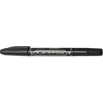 Zebra Алкохолен маркер с два края ZEBRA Mckie Care Extra Fine черен 51861 (51811)