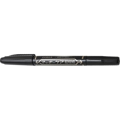 Zebra Алкохолен маркер с два края ZEBRA Mckie Care Extra Fine черен 51861 (51811)