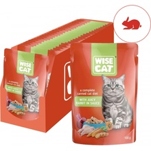 Wise Cat šťavnatym králikom v omáčke 24 x 100 g