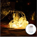 Aigostar B.V. Aigostar LED Dekoračná reťaz so štipcami 20xLED/3xAA 3,3m teplá biela AI1282