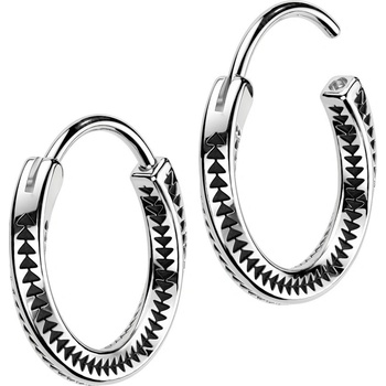 Steel Edge náušnice z chirurgickej ocele krúžky 4859