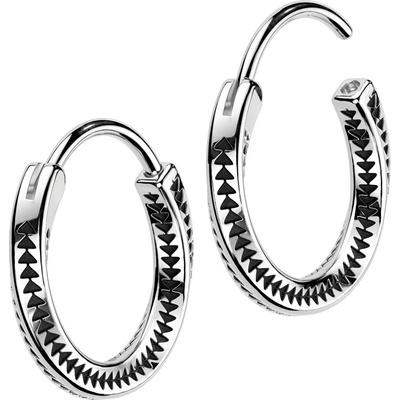 Steel Edge náušnice z chirurgickej ocele krúžky 4859