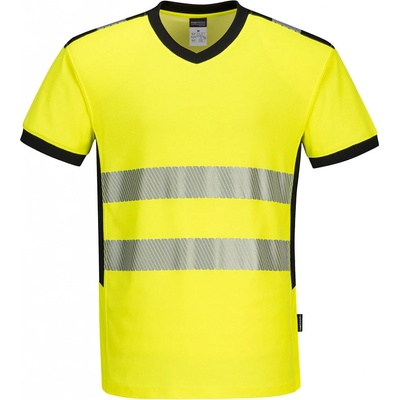 Portwest PW310 tričko PW3 Hi-Vis s výstřihem do V žlutá/černá S