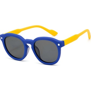 Techsuit Детски слънчеви очила Techsuit Premium Kids Sunglasses (616) - поляризирани, TPEE рамка - Син / Жълт