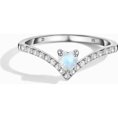 Royal Fashion Strieborný prsteň GU DR20232R SILVER MOONSTONE TOPAZ