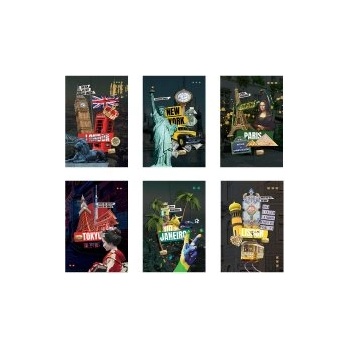 MARMAR Тетрадка с телчета Colorful Cities А4 40л редове