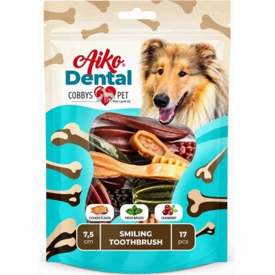 Cobbys Pet Aiko dental smile toothbrush 7,5 cm small 170 g 17 ks