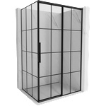 Mexen Rox плъзгаща се душ кабина дясна 130 x 95 см, черна решетка, черна - 8C2-130-095-70-77-P (8C2-130-095-70-77-P)