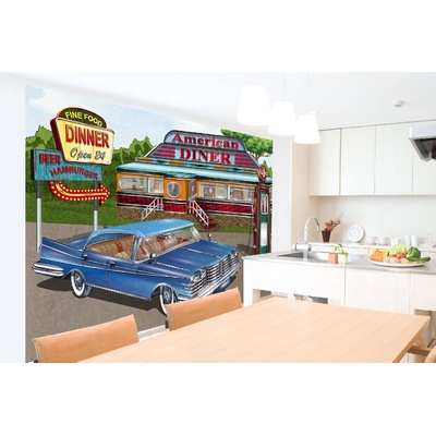 DIMEX ART Самозалепваща се флизелинова фототапета плакат на винтидж кола 375 x 250 см