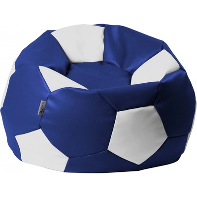 ANTARES Euroball Sedací pytel 90x90x55cm koženka modrá/bílá
