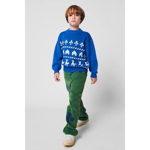 Bobo Choses Детски памучен пуловер Farm jacquard (225AC108)