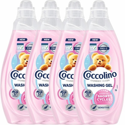 Coccolino Wonder Wash Sensitive tekutý prací prostriedok na rýchle pranie 4 x 1,48 l 148 PD