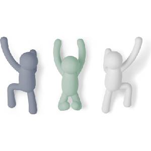 Umbra Закачалки Buddy сини, бяли, ментови 3 бр (318165-370)