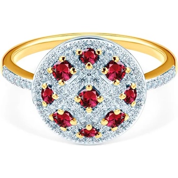 Image 1 of SAVICKI Пръстен: двуцветно злато. диаманти. рубини